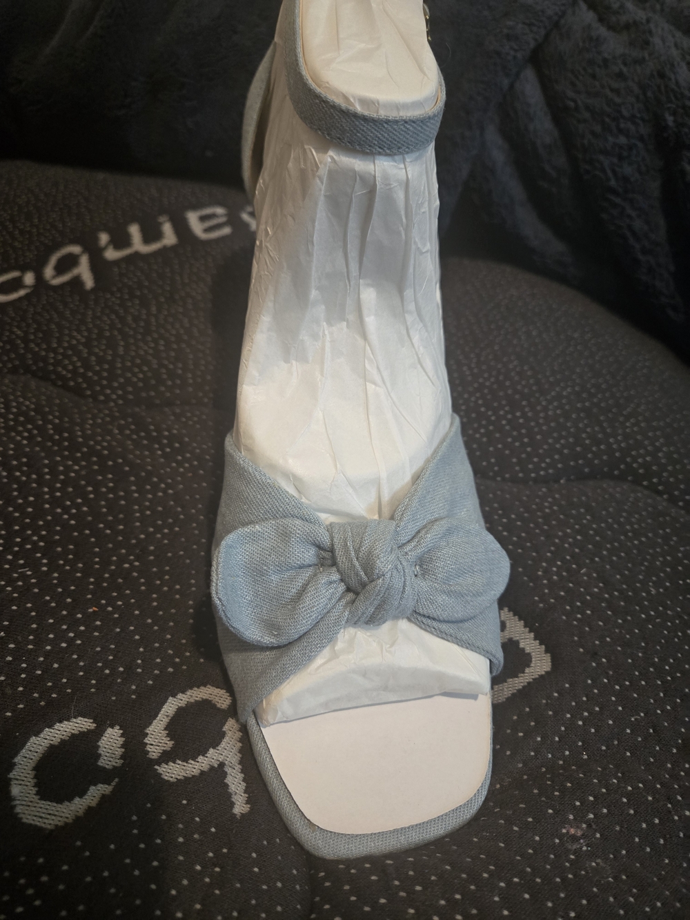 Jessica Simpson Light Blue Knotted Espadrille Wedges - Picture 2 of 5